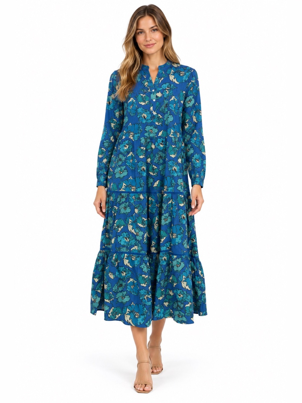 Tuckernuck Ro’s Garden Guadalupe Maxi Dress in Blue • XS